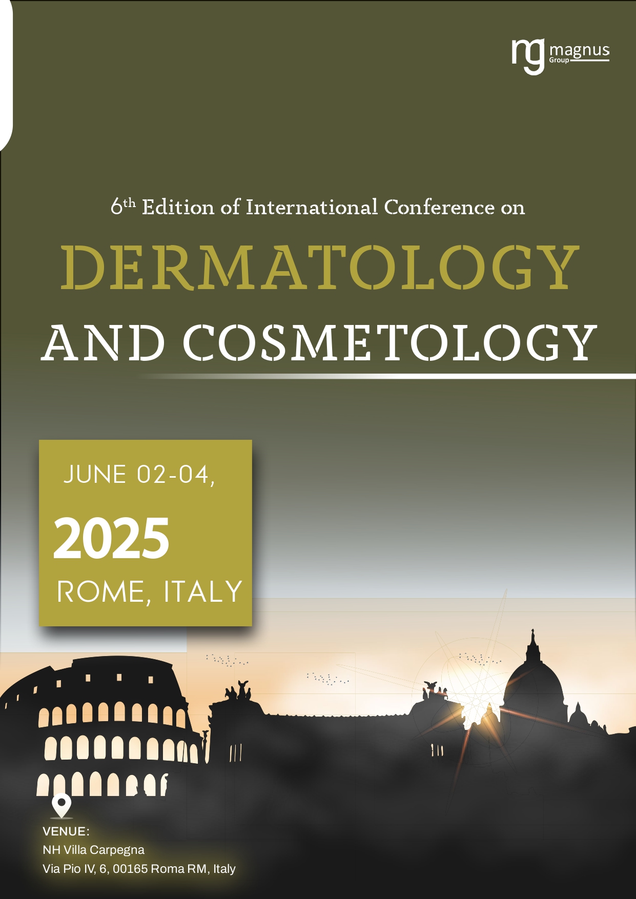 6th Edition of International Conference on Dermatology and Cosmetology | Rome, Italy Book