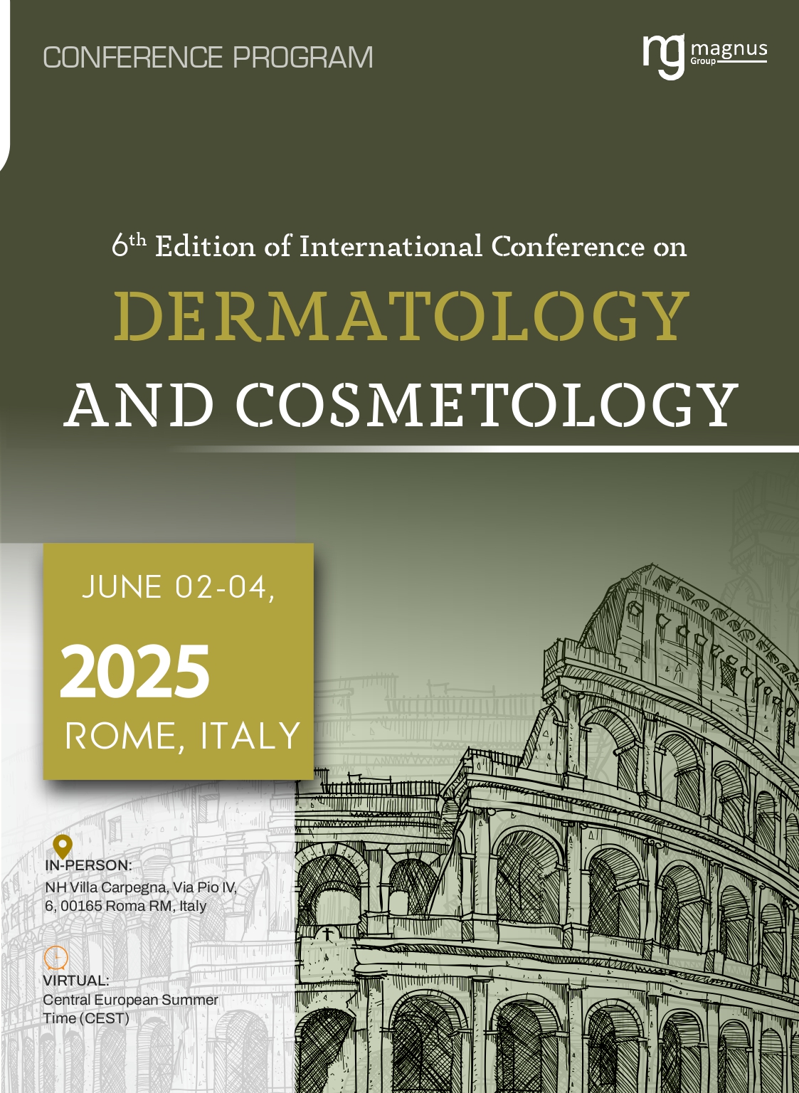 6th Edition of International Conference on Dermatology and Cosmetology | Rome, Italy Program